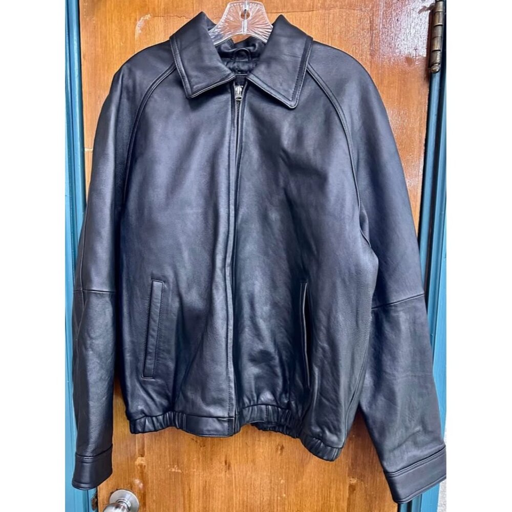 Colebrook black leather jacket